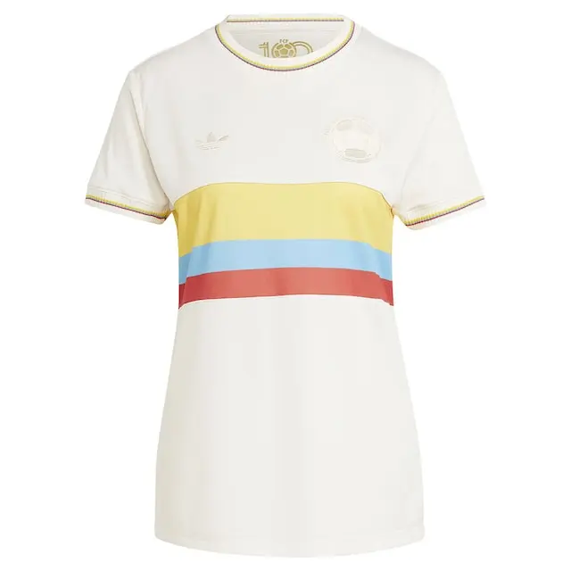 Jersi bola sepak Wanita Colombie 24-25 — édition anniversaire, blanc 1