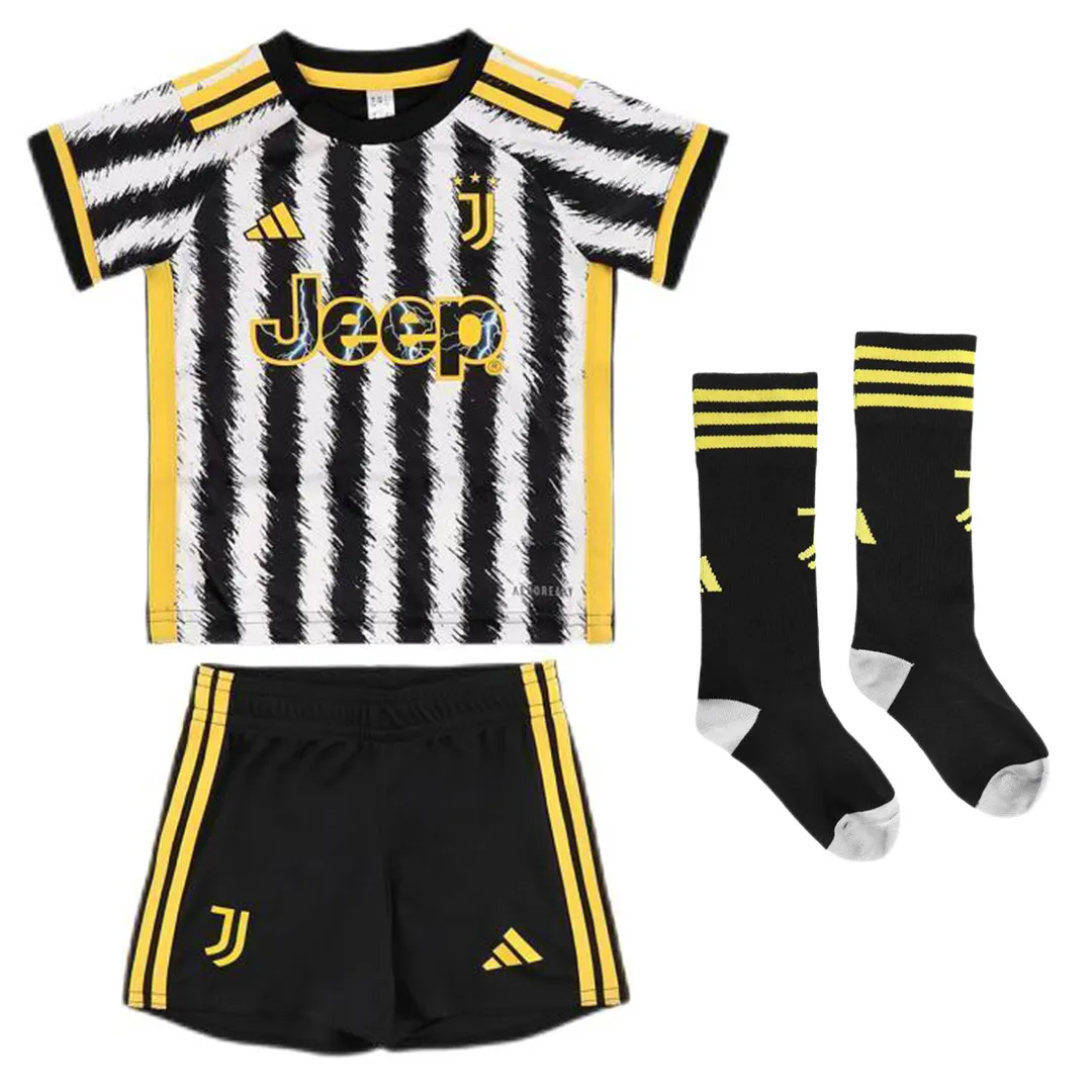 Set bola sepak Kanak-kanak Juventus 2023-24 — Tuan rumah, maillot + short + chaussettes 1