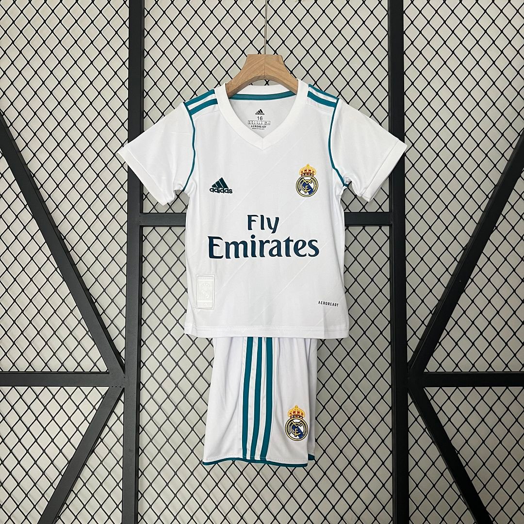 Conjunto de fútbol Retro Infantil Real Madrid 17-18 — Local 2