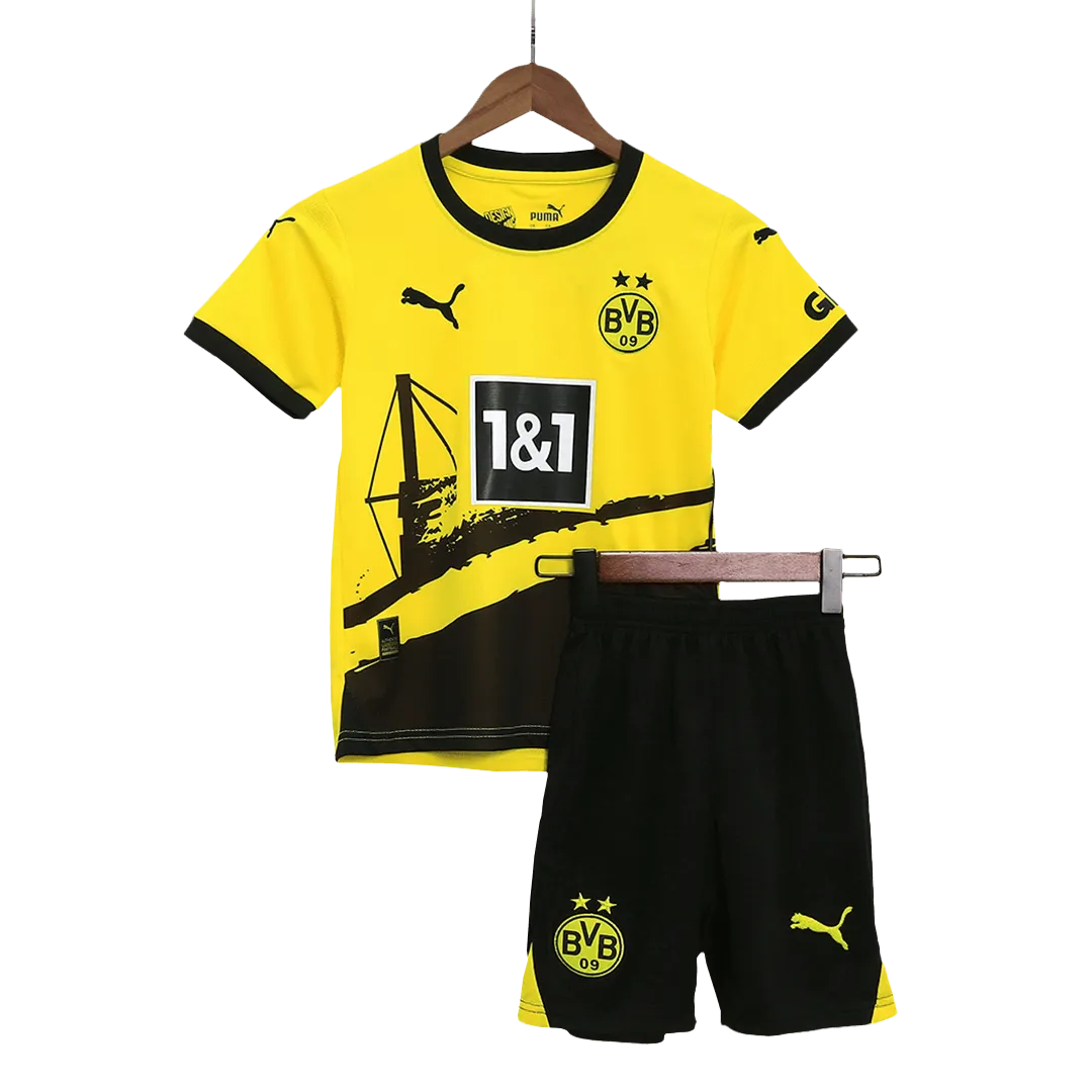 Football kit Kids Borussia Dortmund 23-24 — Home, maillot + short + chaussettes 3